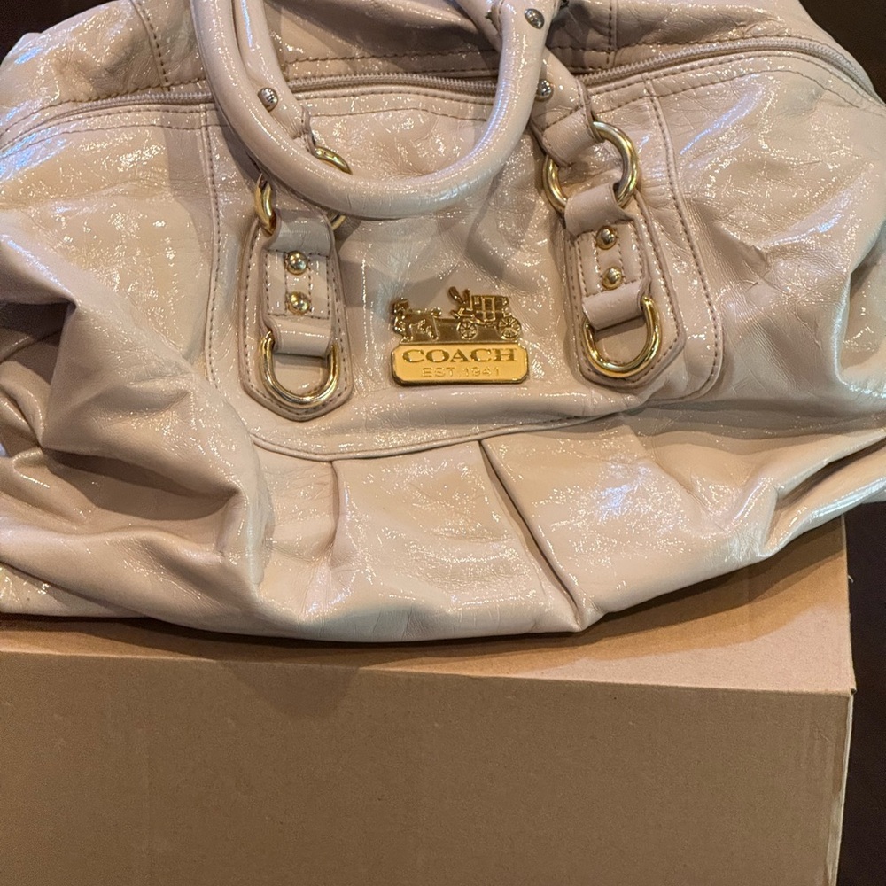 Coach Cream Leather Handbag